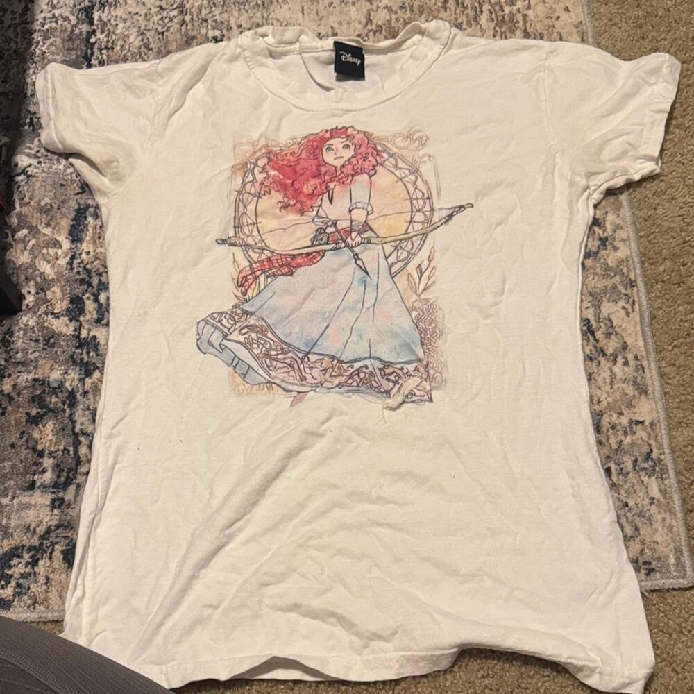 Black Label Disney White Tee with Merida